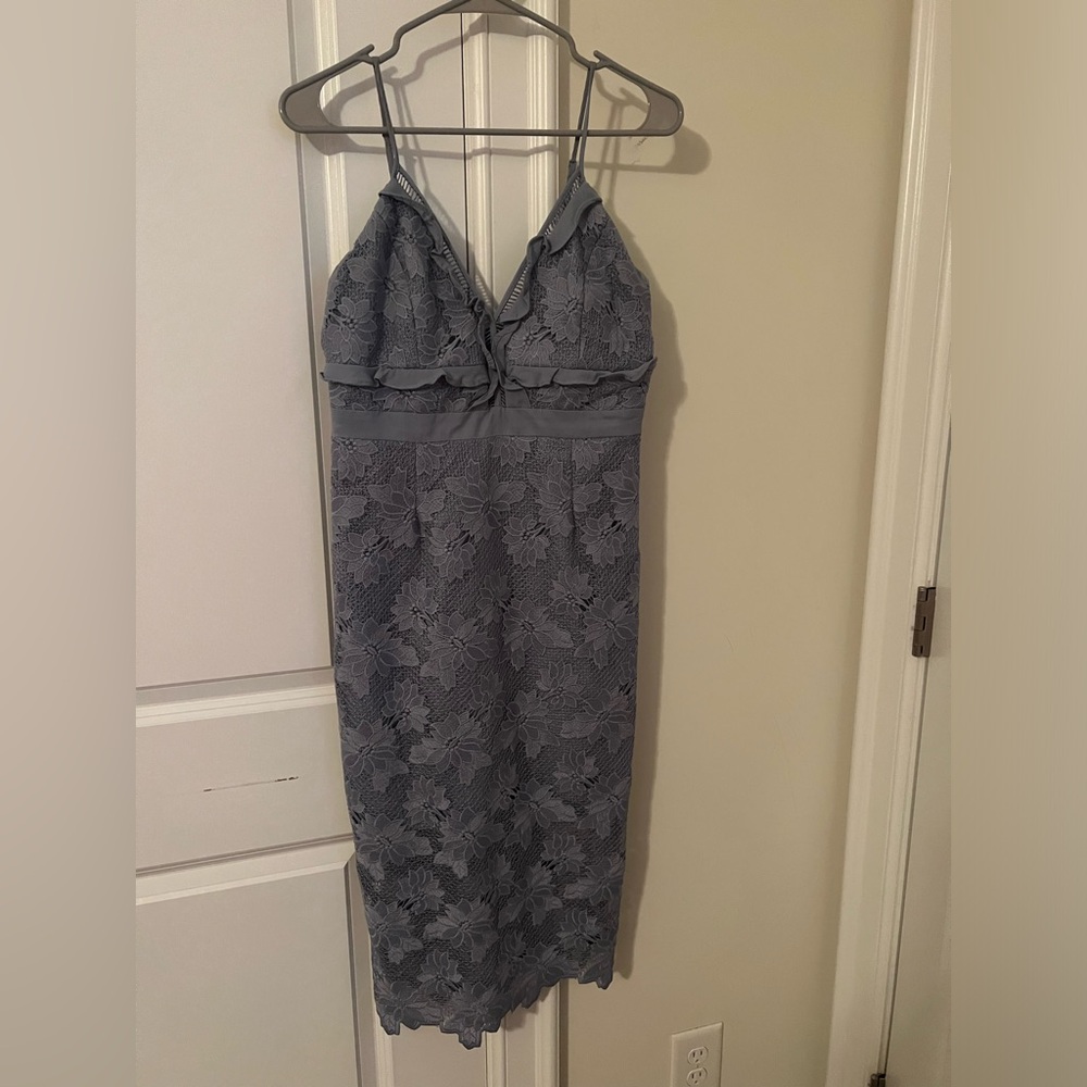 Women’s dress blue floral lace